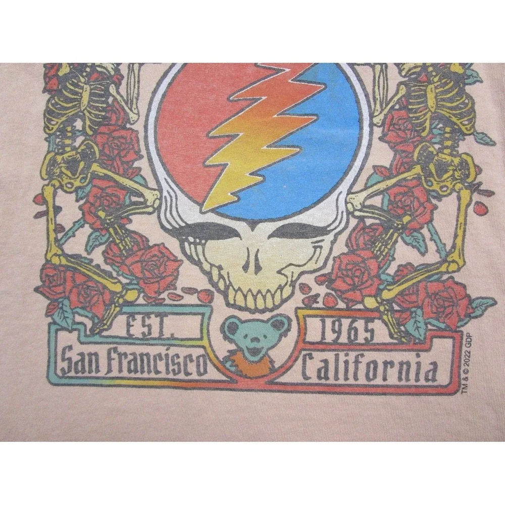 Grateful Dead Junk Food T Shirt (S) Stealie Skull Roses San Francisco Deadhead - Picture 3 of 11